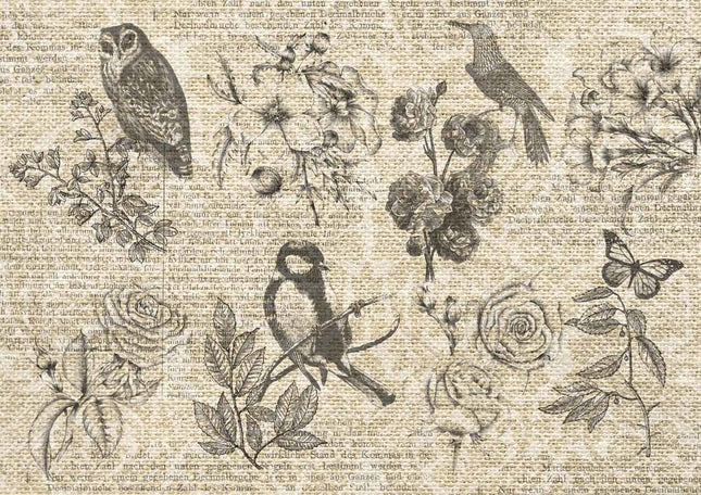 Burlap Flying Things A4