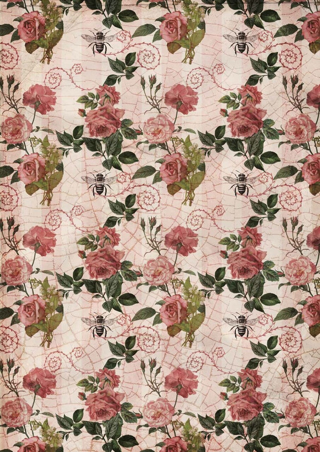 Roses and Stripes A4