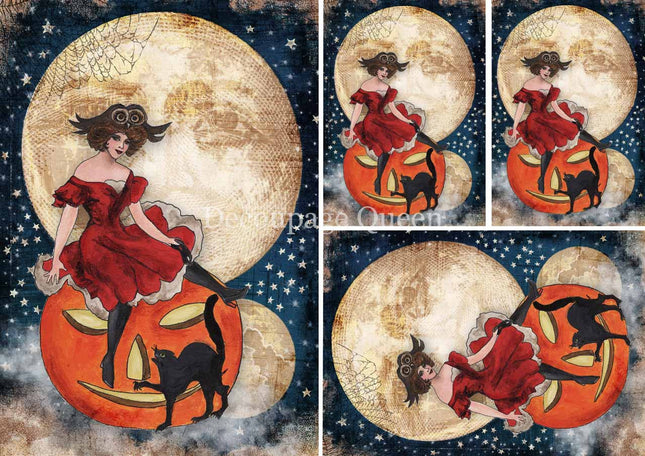 Vintage Witch Minis A4