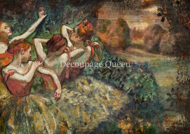 Degas Four Dancers A4