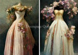 Decoupage Queen Spring Gowns A4