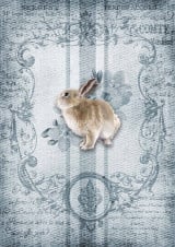 Decoupage Queen Grain Sack Bunny A4