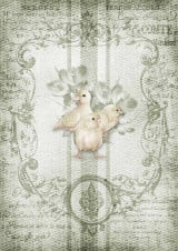 Decoupage Queen Grain Sack Chicks A4