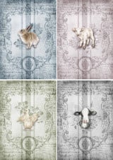 Decoupage Queen Spring Animals 4 Pack A4