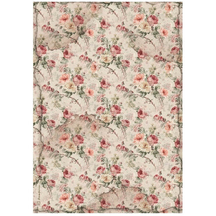 A4 Rice paper packed - House of Roses fabric