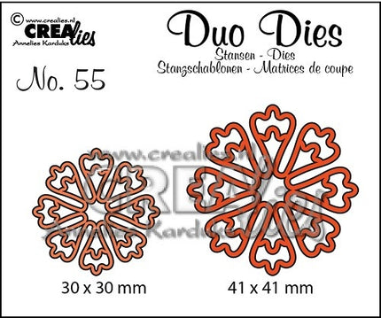Crealies • Duo Dies snijmallen no.55 Bloemen