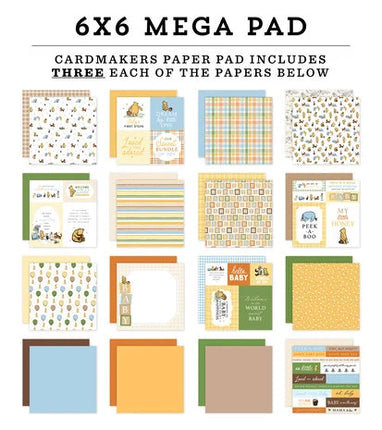 Winnie The Pooh Baby 6x6 Inch Cardmakers Mega Pad