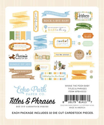 Echo Park Winnie The Pooh Baby Titles & Phrases