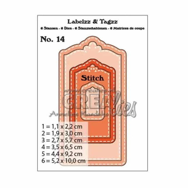 Crealies Labels & Tags no,14