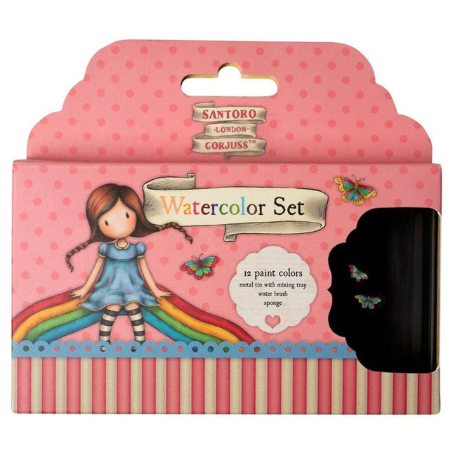 Gorjuss Watercolor Set 12x1ml Colors & Water Brush