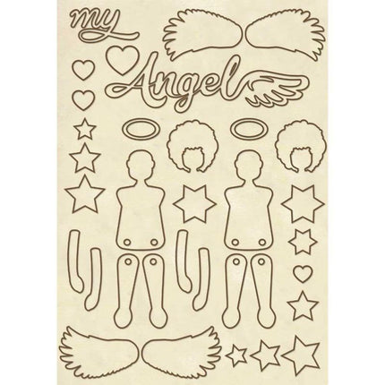 Wooden frame A5 - Angel baby