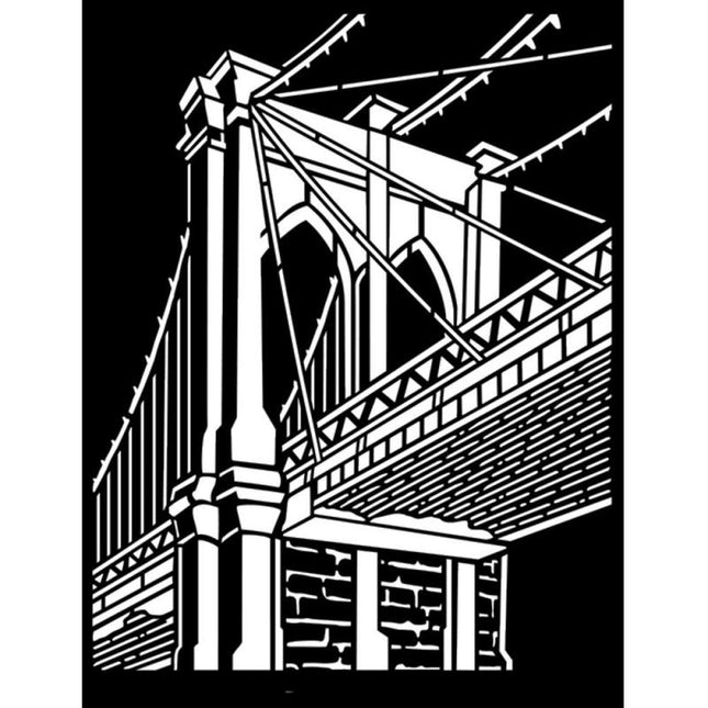 Thick stencil cm 20X25 - Sir Vagabond Aviator Brooklyn bridge