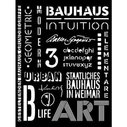Thick stencil cm 20X25 - Bauhaus writings