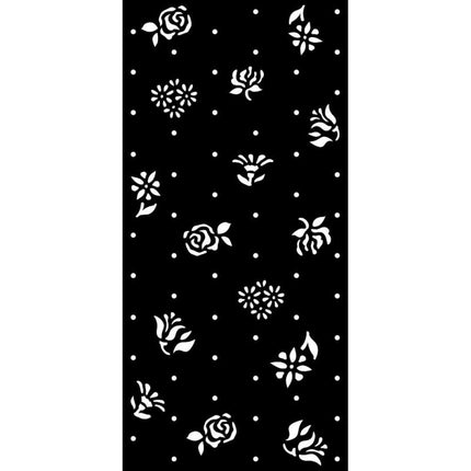 Thick stencil cm 12X25 - Garden of Promises rosebuds