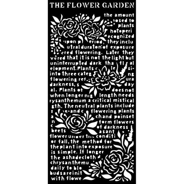 Thick stencil cm 12X25 - Garden of Promises The Flower Garden
