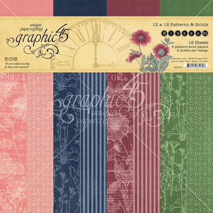 Blossom 12x12 Inch Patterns & Solids Paper Pad