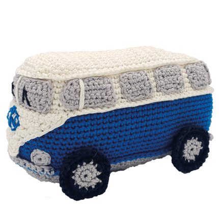 Haakpakket Retro Busje Blauw - Amigurumi DIY Kit