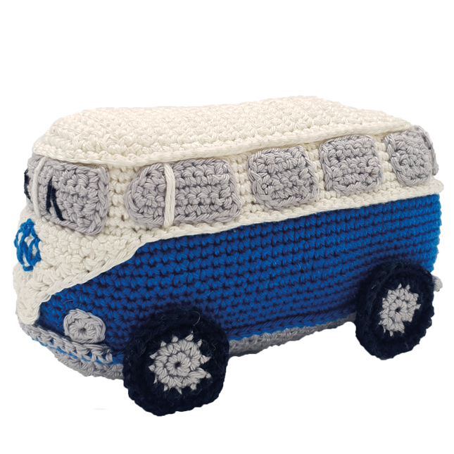 Haakpakket Retro Busje Blauw - Amigurumi DIY Kit