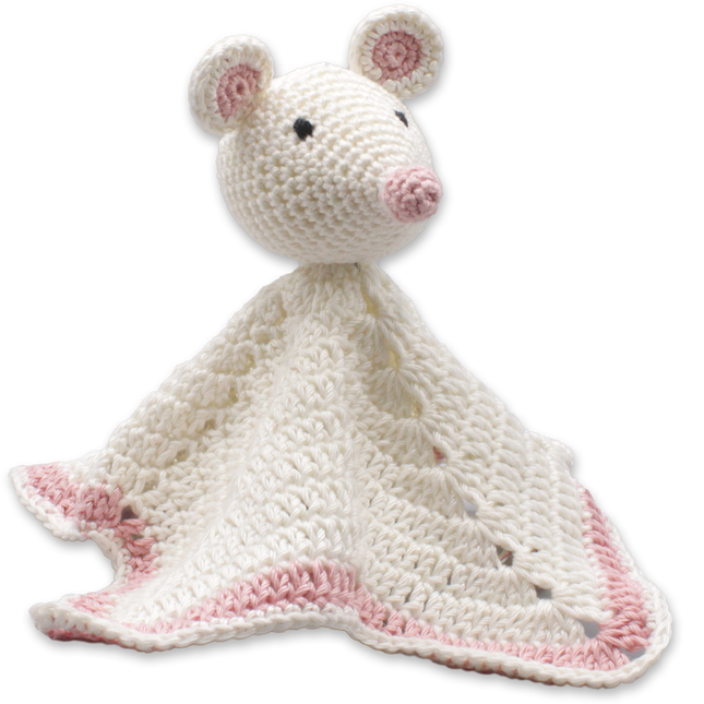 Haakpakket Knuffeldoekje Muis - Amigurumi DIY Kit
