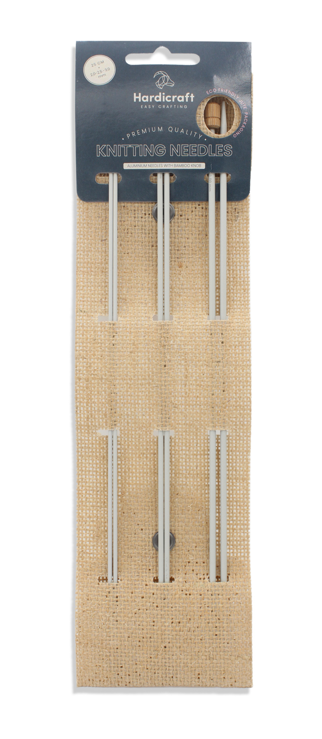 Breinaalden Set Aluminium met Bamboeknop – 2.0 / 2.5 / 3.0 mm