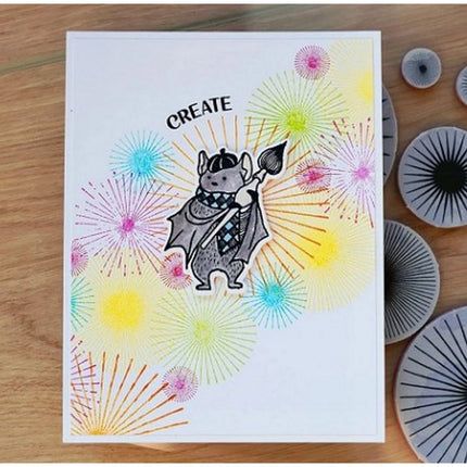 Ranger • Simon Hurley Create. Cling Mount Rubber Stamp Bursts