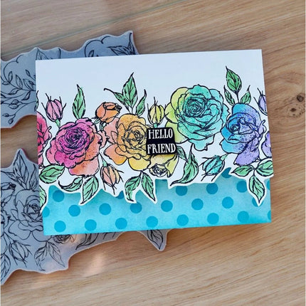 Ranger • Simon Hurley Create. Cling Mount Rubber Stamp Rose Borders