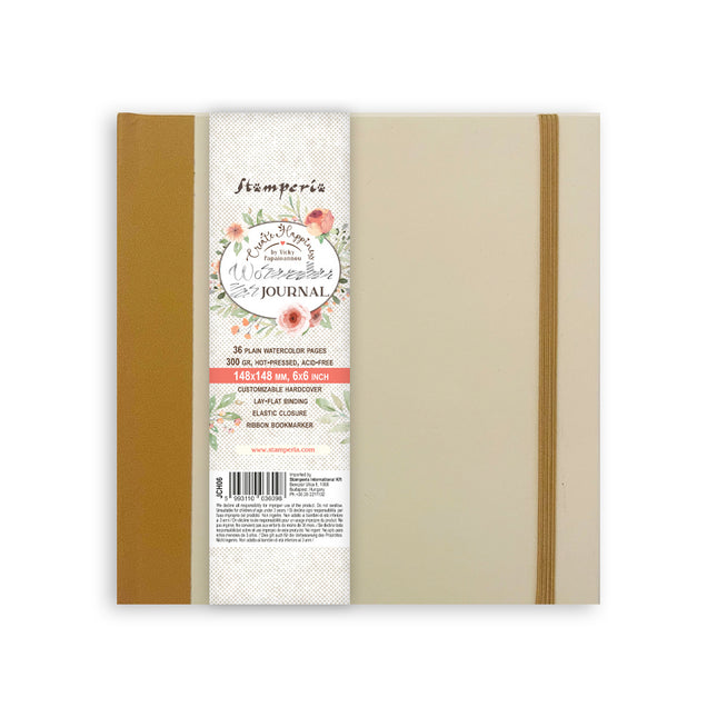 Create Happiness  Mixed Media Journal cm 14,8x14,8 watercolor pages - gr 250