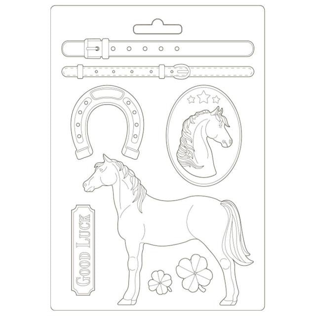 Soft Mould A4 - Romantic Horses