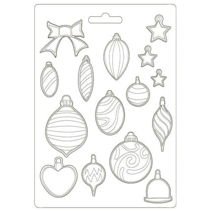 Soft Mould A4 - Romantic Christmas balls