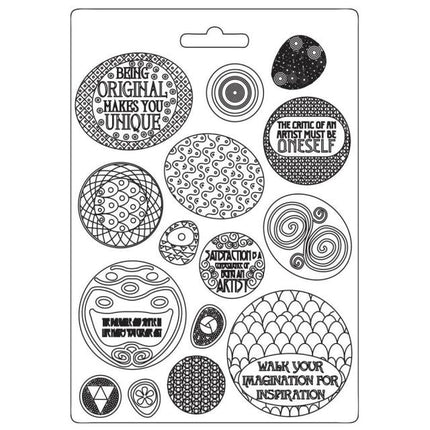 Soft Mould A4 - Klimt rounded patterns