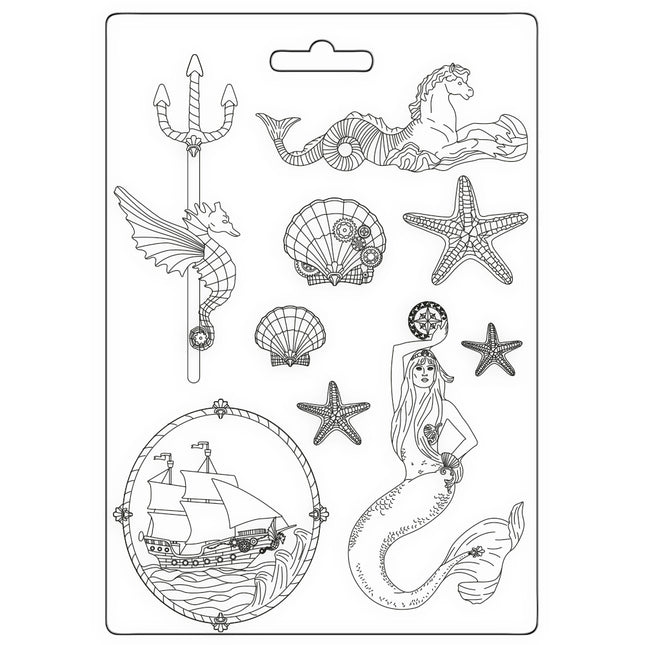 Soft Mould A4 - Songs of the Sea mermaid