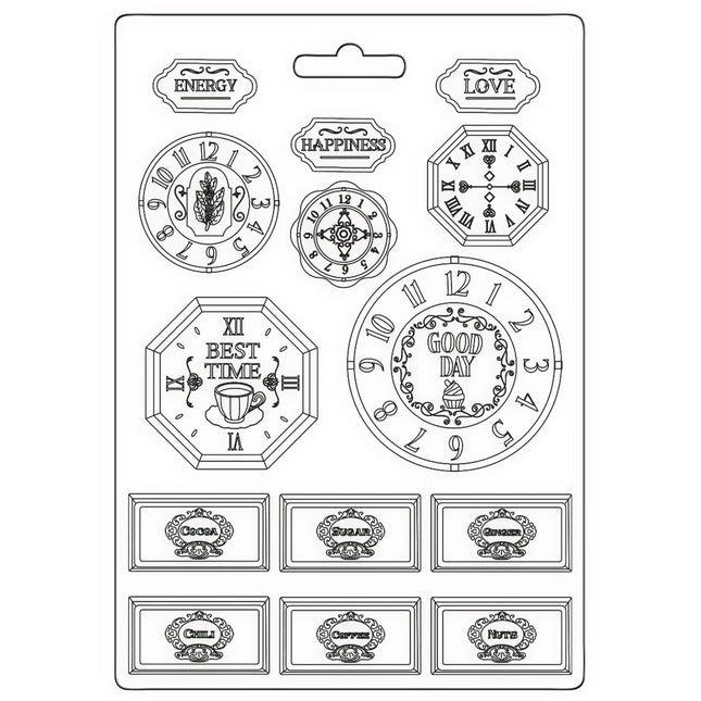 Soft Mould A4 - Coffee and Chocolate clocks
