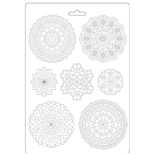 Soft Mould A4 - Passion round lace