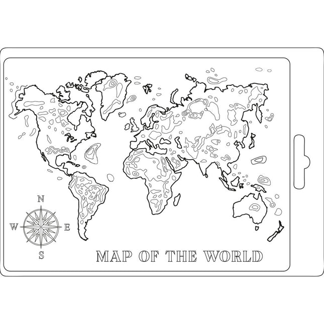 Soft Mould A5 - Map of the world
