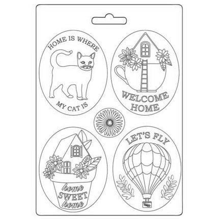 Soft Mould A5 - Create Happiness Welcome Home, plates
