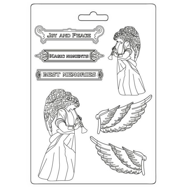 Soft Mould A5 - Angel and wings