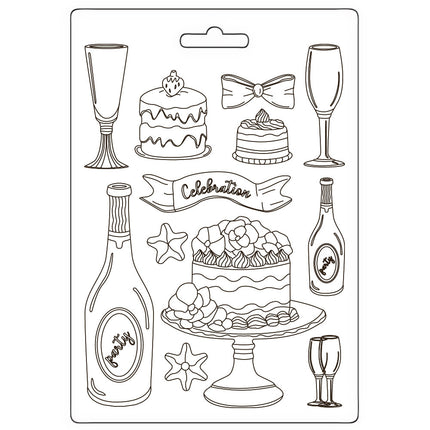 Soft Mould A5 - Masquerade flut and cakes