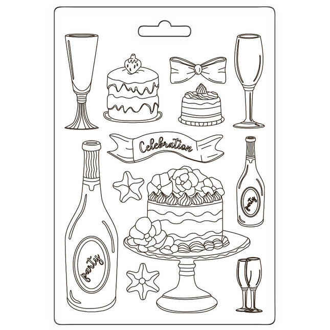 Soft Mould A5 - Masquerade flut and cakes