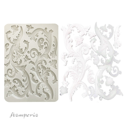 Big silicon mould A4 - Swirls