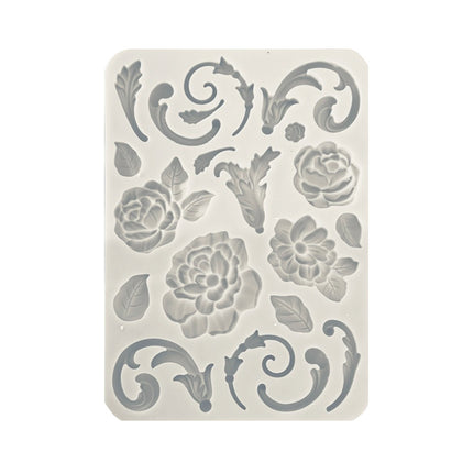 Silicon mold A5 - Brocante Antiques flowers and embellishments