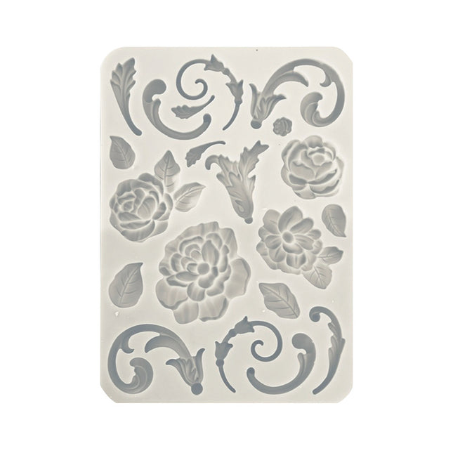Silicon mold A5 - Brocante Antiques flowers and embellishments