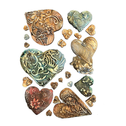 Silicon mould A5 - Alice in Christmas simple hearts