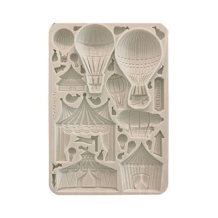 Silicon mould A5 - Alice in Christmas circus and air balloons