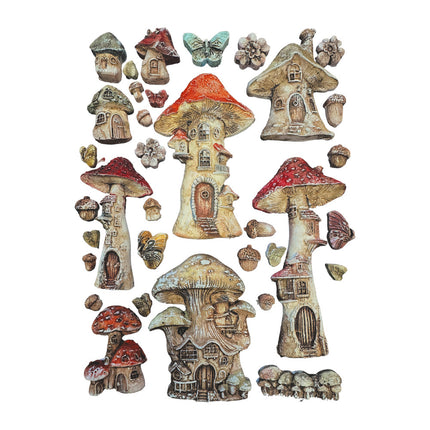 Silicon mold A5 - Hidden Grove mushroom house