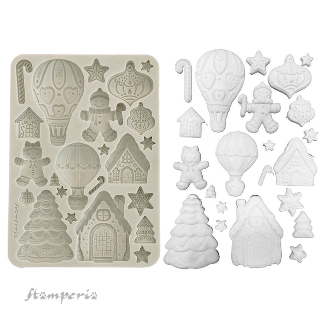 Silicon mould A5 - Candy Christmas gingerbreads