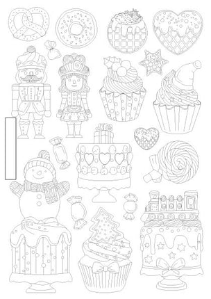 Silicon mould A5 - Candy Christmas Cakes
