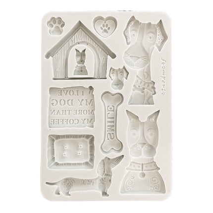 Silicon mould A5 - Furry Friends I love my dog