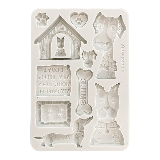 Silicon mould A5 - Furry Friends I love my dog