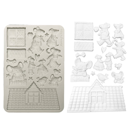 Silicon mould A5 - Family mice