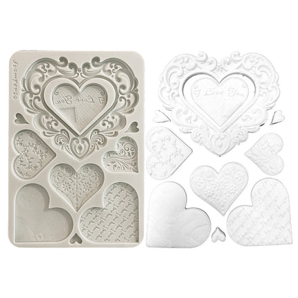Silicon mould A5 - Family hearts